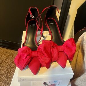 A New Day Women's Red Bow Heels